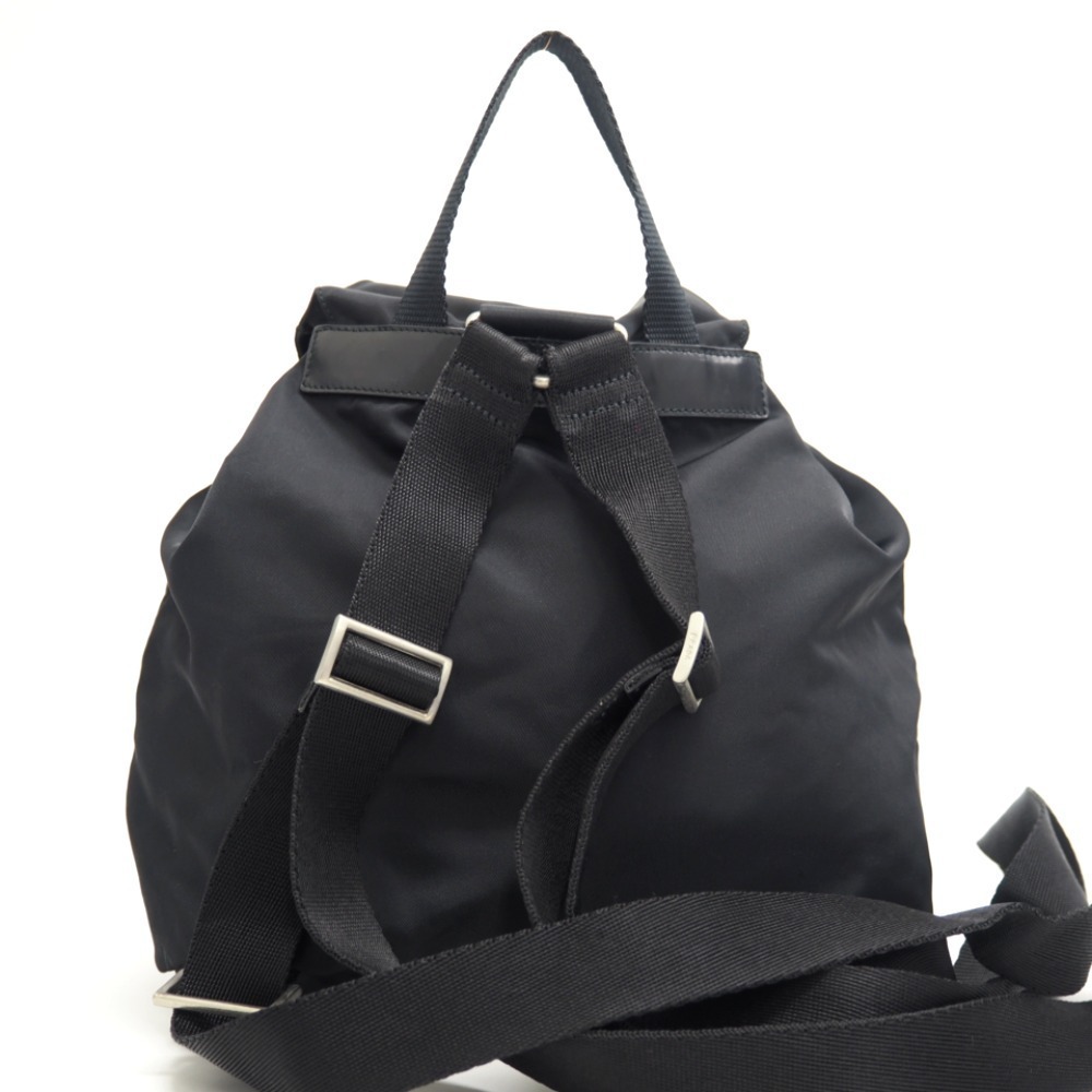 Prada Pocono Triangular Plate Backpack Daypack Bl… - image 2